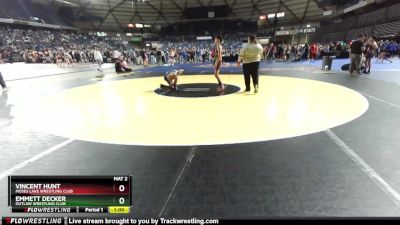 100 lbs Semifinal - Vincent Hunt, Moses Lake Wrestling Club vs Emmett Decker, Outlaw Wrestling Club