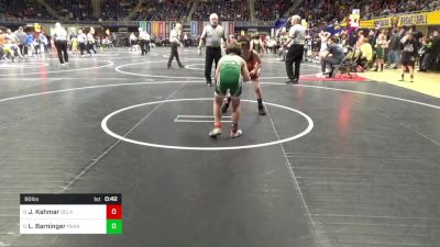 90 lbs Quarterfinal - Jared Bo Kahmar, Delaware Valley vs Lincoln Barninger, Penn Manor