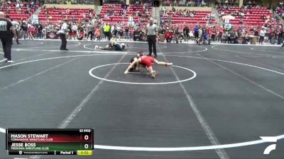 76 lbs Semifinal - Mason Stewart, Tonganoxie Wrestling Club vs Jesse Boss, Fredonia Wrestling Club