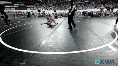 80 lbs Round Of 32 - Braxton Elwell, Tuttle Wrestling vs Micael Boso, Choctaw Ironman Youth Wrestling