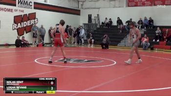 120 lbs Cons. Round 3 - Logan Bevans, Independence vs Nolan Kent, Williamsburg