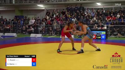 66kg 1st Place Match - Tamn Mundi, Rustom WC vs Asees Bains, Independent WC