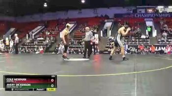 215 lbs Quarterfinals (8 Team) - Avery Dickerson, Hartland HS vs Cole Newman, Holt HS