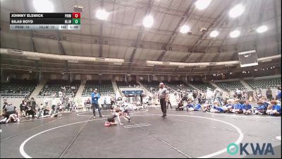 52 lbs Consi Of 4 - Johnny Elswick, Prime Wrestling vs Silas Boyd, Harrah Little League Wrestling