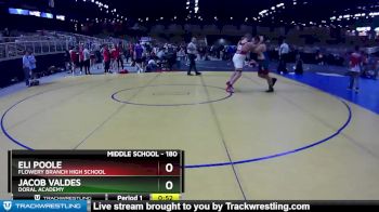 180 lbs Round 5 - Jacob Valdes, Doral Academy vs Eli Poole, Flowery Branch High School