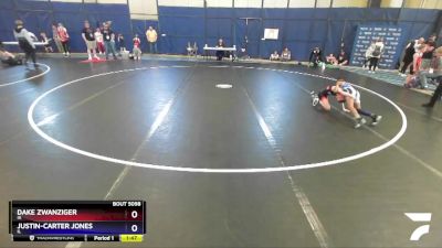 59 lbs Cons. Round 3 - Dake Zwanziger, IA vs Justin-Carter Jones, IL