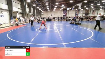 127 lbs Round Of 16 - Grayson Lopez, NC vs Adrian Day, FL