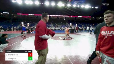 132 lbs Consi Of 16 #2 - Dereon Tremblay, New Bedford vs Chase Rising, Agawam