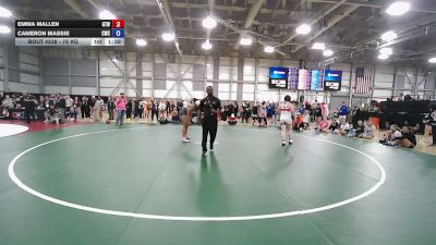 76 kg Cons. Sub-quarters - Emma Mallen, Golden Tribe Wrestling vs Cameron Massie, Cowgirls Wrestling Club