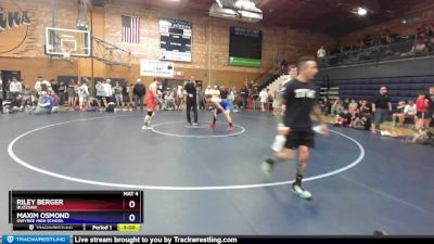 190 lbs Cons. Round 1 - Riley Berger, Buzzsaw vs Maxim Osmond, Owyhee High School