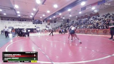 155 lbs Cons. Round 6 - Gwenna Mitchell, Temescal Canyon vs Liliana Mendez, Irvine