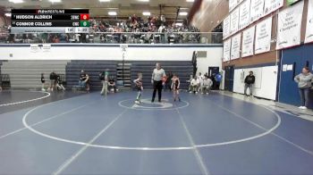 59 lbs Champ. Round 2 - Hudson Aldrich, 208 Badgers Wrestling Club vs Connor Collins, Cougar Wrestling Club