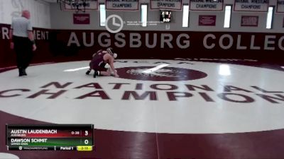 125 lbs 3rd Place Match - Dawson Schmit, Upper Iowa vs Austin Laudenbach, Augsburg