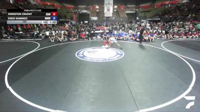 106 lbs Kingston Cruzat, SAWA - Sacramento Area Wrestling Association vs Enzo Ramirez, MDWA - Mount Diablo Wrestling Association