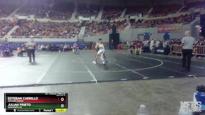 D3-157 lbs 1st Place Match - Esteban Carrillo, Walden Grove vs Julian Prieto, Sahuarita Hs