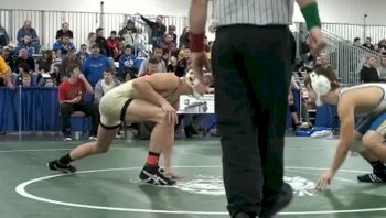 Cons. Round 3 - Ross Willis (Sand Springs) 9-4 won by pin over Corey Barnes (Bolivar) 3-9 (Pin 0:26)