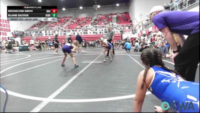 64-67 lbs Rr Rnd 3 - Brooklynn Smith, Chickasha Youth Wrestling vs Blaine Backus, Newkirk Takedown Club