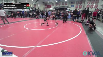 64 lbs Semifinal - Callan Carson, Salina Wrestling Club vs Sawyer Simpson, Salina Wrestling Club