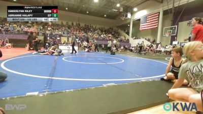 102 lbs Rr Rnd 2 - Emberlynn Riley, Skiatook Youth Wrestling vs Abrianne Halapy, Tulsa Blue T Panthers