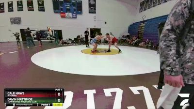 220 lbs Quarterfinal - Cale Haws, Wyoming vs Davin Mattimoe, Team Braves Wrestling Club