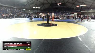 108 lbs Cons. Round 2 - Colin Robertson, Washington vs Arthur Ceja Gonzalez, Moses Lake Wrestling Club