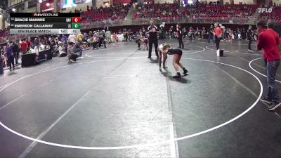 82 lbs 5th Place Match - Emerson Callaway, 2TG (Girls) vs Gracie Mahnke, West Point Wrestling Club