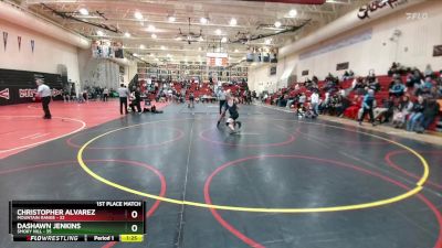 106 lbs 1st Place Match - Christopher Alvarez, Mountain Range vs Dashawn Jenkins, Smoky Hill