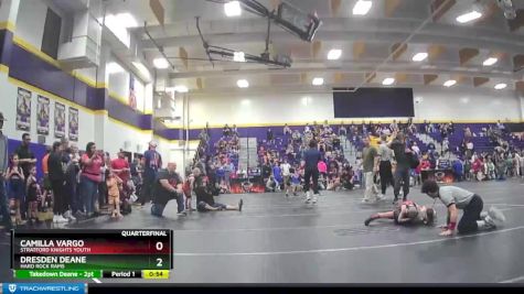 47 lbs Quarterfinal - Dresden Deane, Hard Rock Rams vs Camilla Vargo, Stratford Knights Youth