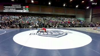132 lbs Champ. Round 1 - Ricky Angelas, Rancho Bernardo vs Michaelangelo DeLeon, Oakdale