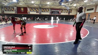 125 lbs Champ. Round 1 - Cristian Cruz, Skyline College vs Abdullah Noori, Chabot College