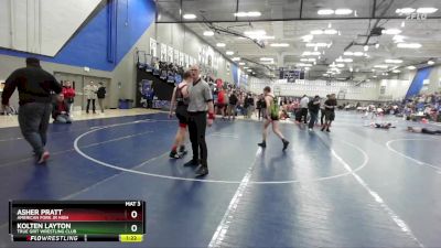 150 lbs Cons. Semi - Asher Pratt, American Fork Jr High vs Kolten Layton, True Grit Wrestling Club