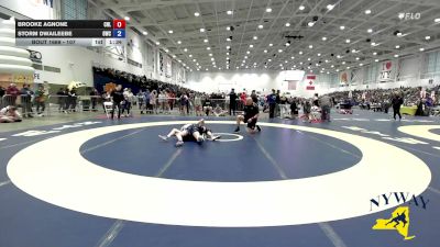 107 lbs Champ. Round 2 - Storm Dwaileebe, Olean Wrestling Club vs Brooke Agnone, Club Not Listed