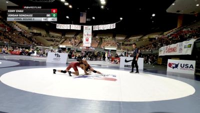 Cadet Boys Lower - 113 lbs Cons. Round 2 - Cody Chau vs Jordan Gonzalez, Brigade Wrestling Club