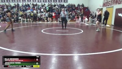 190 lbs Quarterfinal - Ella Geodken, West Delaware, Manchester vs Jahzarah Ward, Grinnell