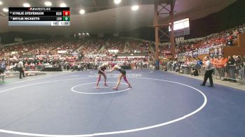 130 lbs Champ. Round 1 - Brylie Ricketts, Lindsborg-Smoky Valley HS vs Kynlie Stevenson, Wellsville HS