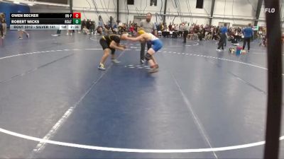 Silver 141 lbs Cons. Semi - Owen Becker, Wisconsin-Platteville vs Robert Wicks, Rochester Community & Tech. College