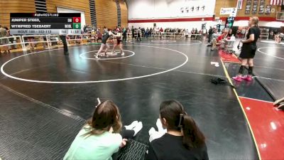 102-112 lbs Champ. Round 1 - Juniper Steed,, Dean Morgan vs Wynifred Ysebaert, Worland Middle School