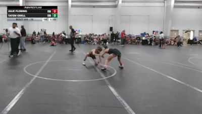 76 lbs Quarterfinal - Julie Fleming, Unattached vs Tatem Odell, Unattached
