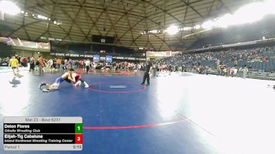 126 lbs Cons. Sub-semis - Deion Flores, Othello Wrestling Club vs Elijah-Tiger Cabaluna, Inland Northwest Wrestling Training Center