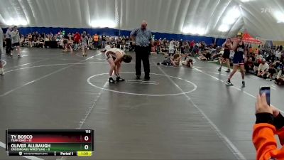 115 lbs Round 4 (8 Team) - Ty Bosco, Team Ohio vs Oliver Allbaugh, Crossroads Wrestling