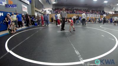 49 lbs Consi Of 4 - Grayson Trace, Del City Little League vs Brylen Buckner, Weatherford Youth Wrestling