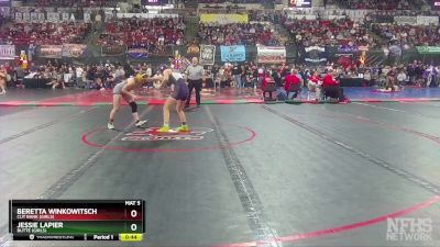 G - 107 lbs Cons. Round 2 - Beretta Winkowitsch, Cut Bank (Girls) vs Jessie LaPier, Butte (Girls)