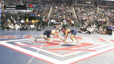 7A 138 lbs Semifinal - Tye Johnson, Cape Fear vs Aiden White, Weddington High School