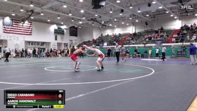 165 lbs Quarterfinal - Diego Carabano, Fishers vs Aaron Hanowalt, Richmond