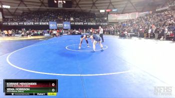 Girls 3A/4A 140 Champ. Round 1 - Korinne Mensonides, Rogers (Puyallup) (Girls) vs Xenia Morrison, Southridge (Girls)