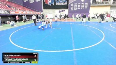 150 lbs Cons. Round 4 - Thomas VonEschenbach, Alabama Takedown Academy vs Hunter Hancock, Arizona