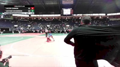 130 lbs 1st Place Match - Zayvier Dickerson, SLW1 vs Jacob Cannon, RTLA