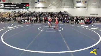 120 lbs Cons. Round 1 - Ryder Toepfer, Club Not Listed vs Annabelle Cologgi, Penn Yan Wrestling Club