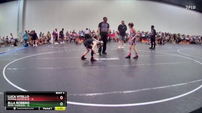 70 lbs Placement (4 Team) - Ella Robbins, Bison Takedown vs Luca Vitello, Georgia United Blue