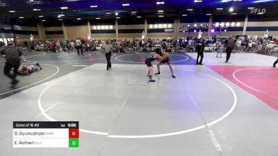 123 lbs Consi Of 16 #2 - Gregory Gyumushyan, World Team TC vs Elijah Rothert, Silverback WC